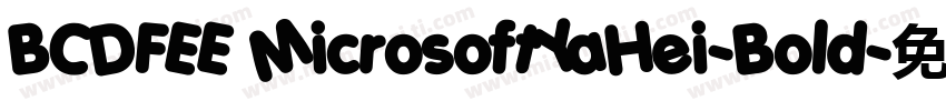 BCDFEE MicrosoftYaHei-Bold字体转换
